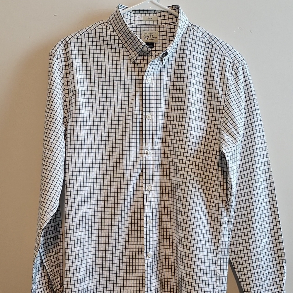 J. Crew Black and White Grid Pattern Shirt